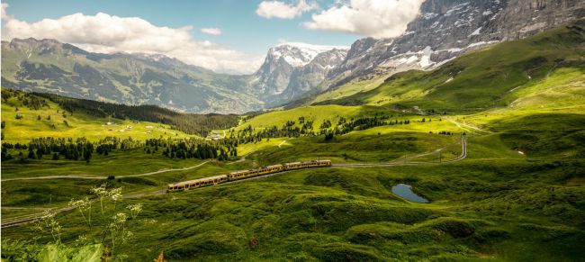 Jungfrau en tren